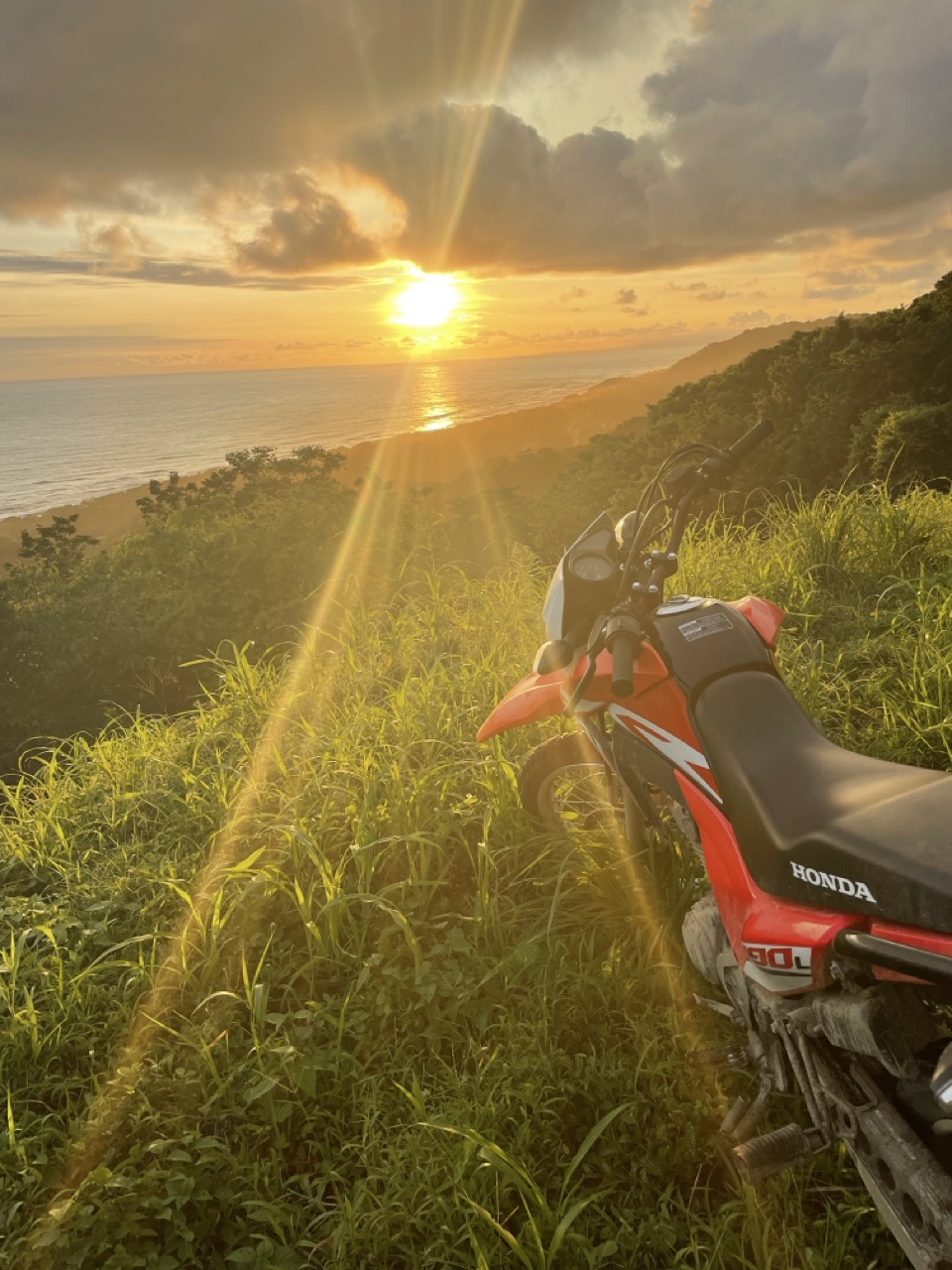 ATV on dirt road in Santa Teresa Costa Rica